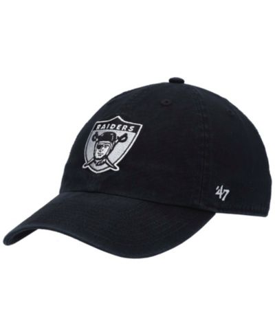 Мужская кепка '47 Brand Black Las Vegas Raiders Clean Up Legacy Adjustable