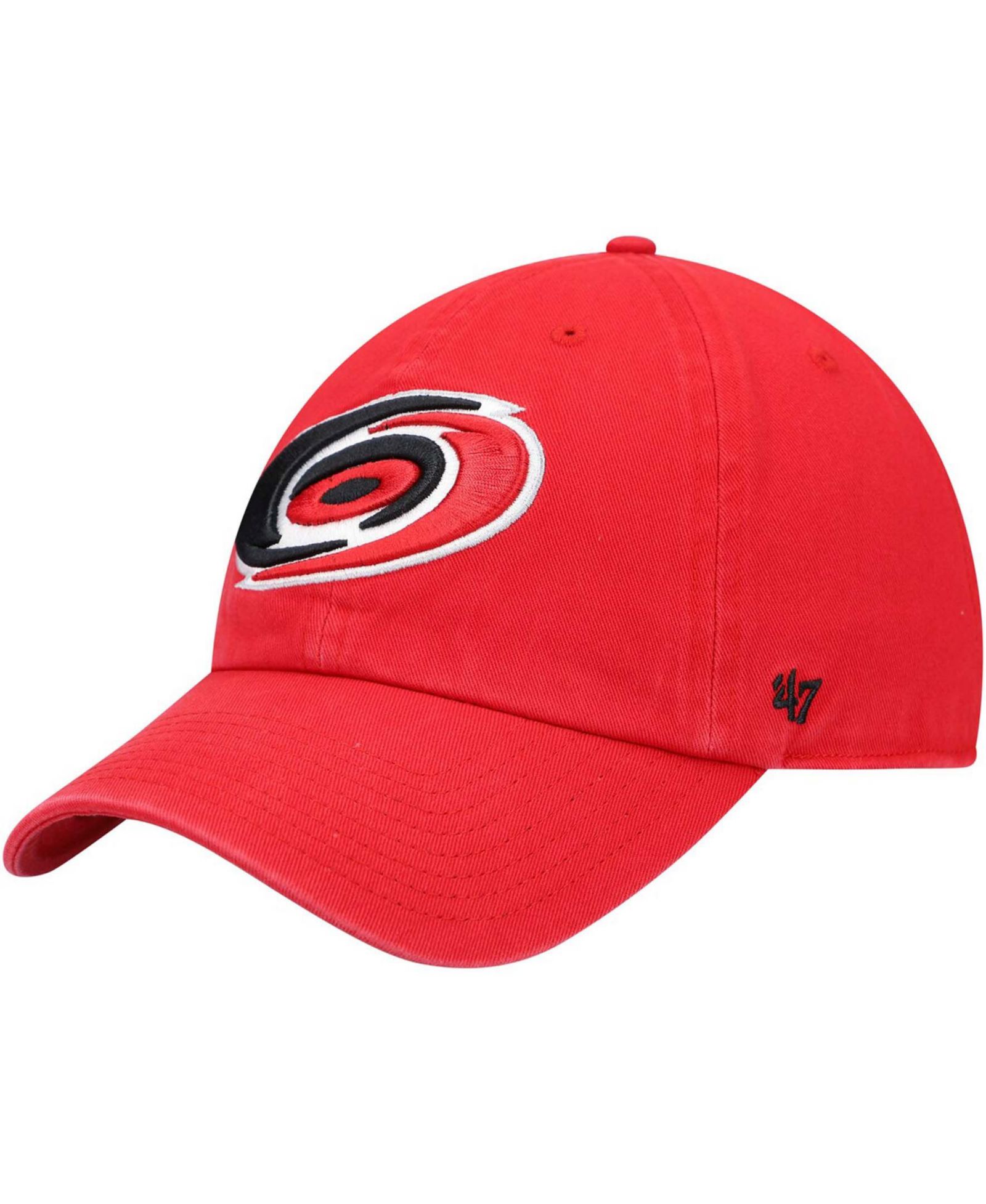 Мужская регулируемая кепка Men's Red Carolina Hurricanes Team Clean Up Adjustable Hat