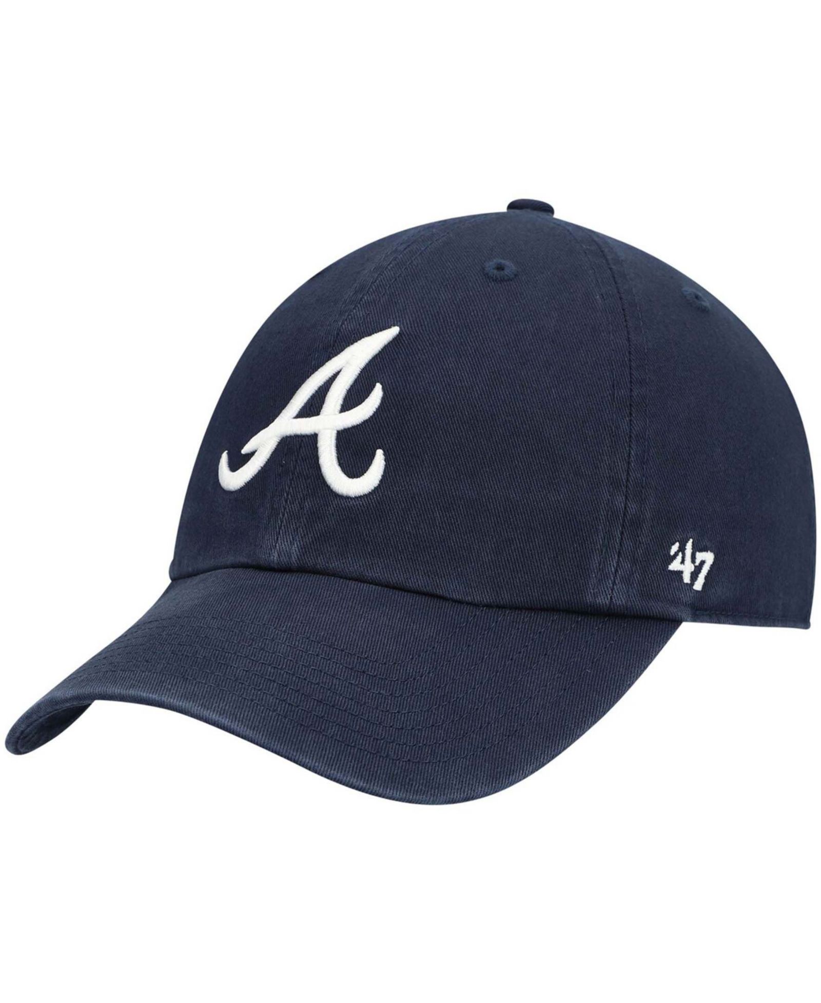 Детская кепка '47 Brand Atlanta Braves Team Logo Clean Up Adjustable Navy