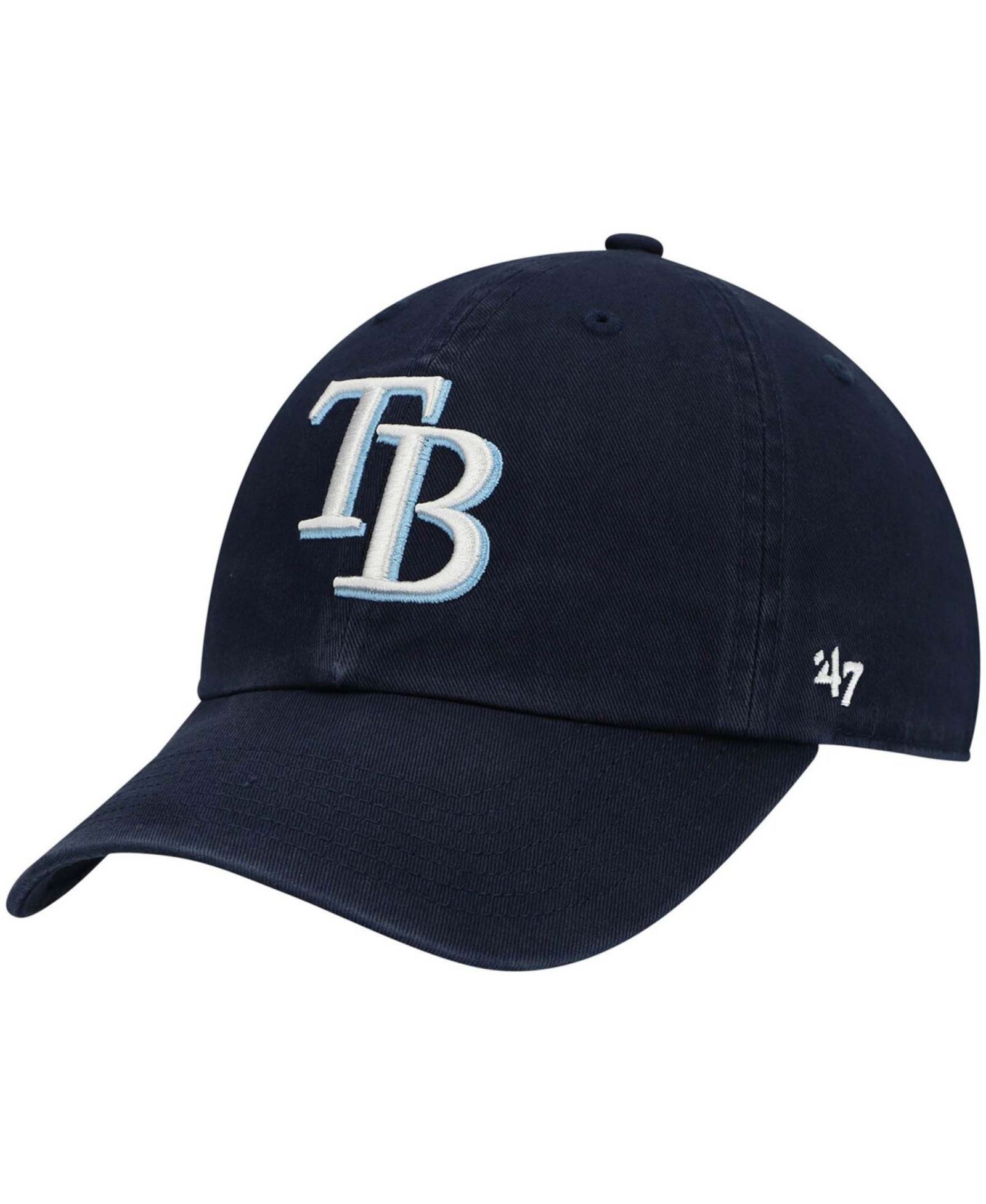 Детская кепка '47 Brand Navy Tampa Bay Rays Team Logo Clean Up Adjustable