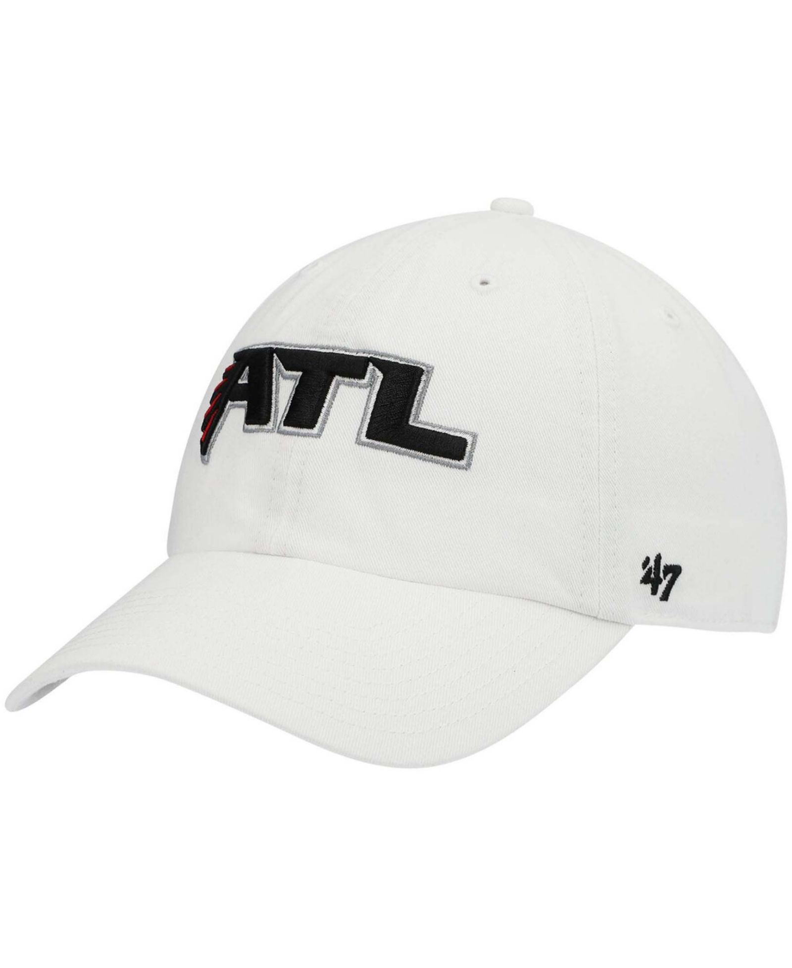 Мужская регулируемая кепка '47 Brand White Atlanta Falcons Clean Up