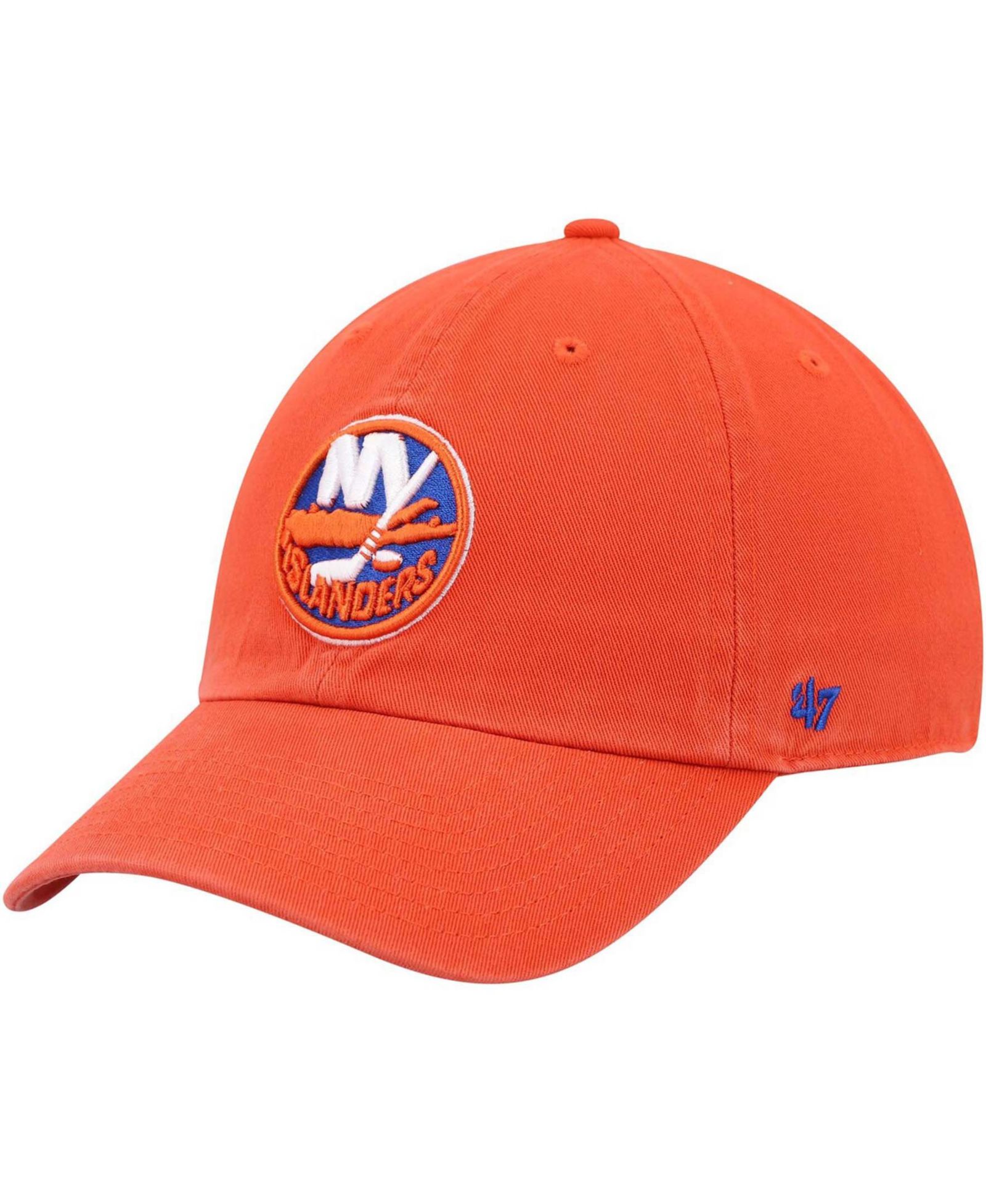 Мужская регулируемая кепка '47 Brand Orange New York Islanders Clean Up