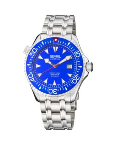Мужские часы Gevril Hudson Yards 48801 Swiss Automatic Bracelet Watch 43 mm