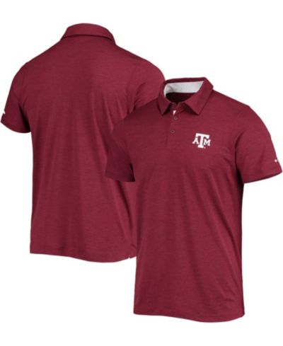 Мужская рубашка-поло Columbia Maroon Texas A&M Aggies Tech Trail Space-Dye Omni-Shade