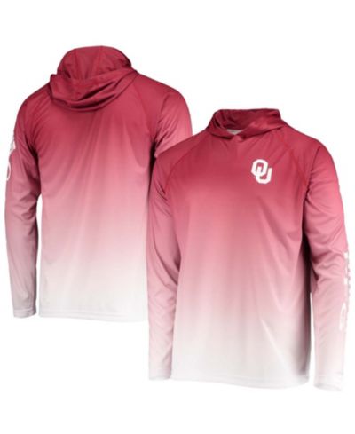 Мужской лонгслив с капюшоном Oklahoma Sooners Terminal Tackle Omni-Shade UPF 50, малиновый