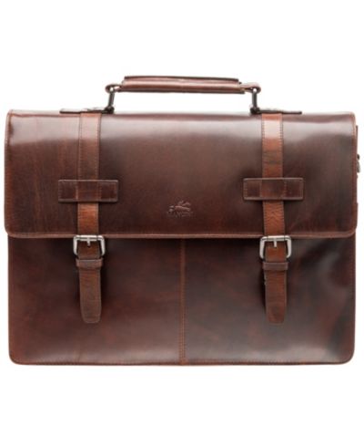 Mancini Men's Buffalo Collection Double Compartment Laptop Briefcase