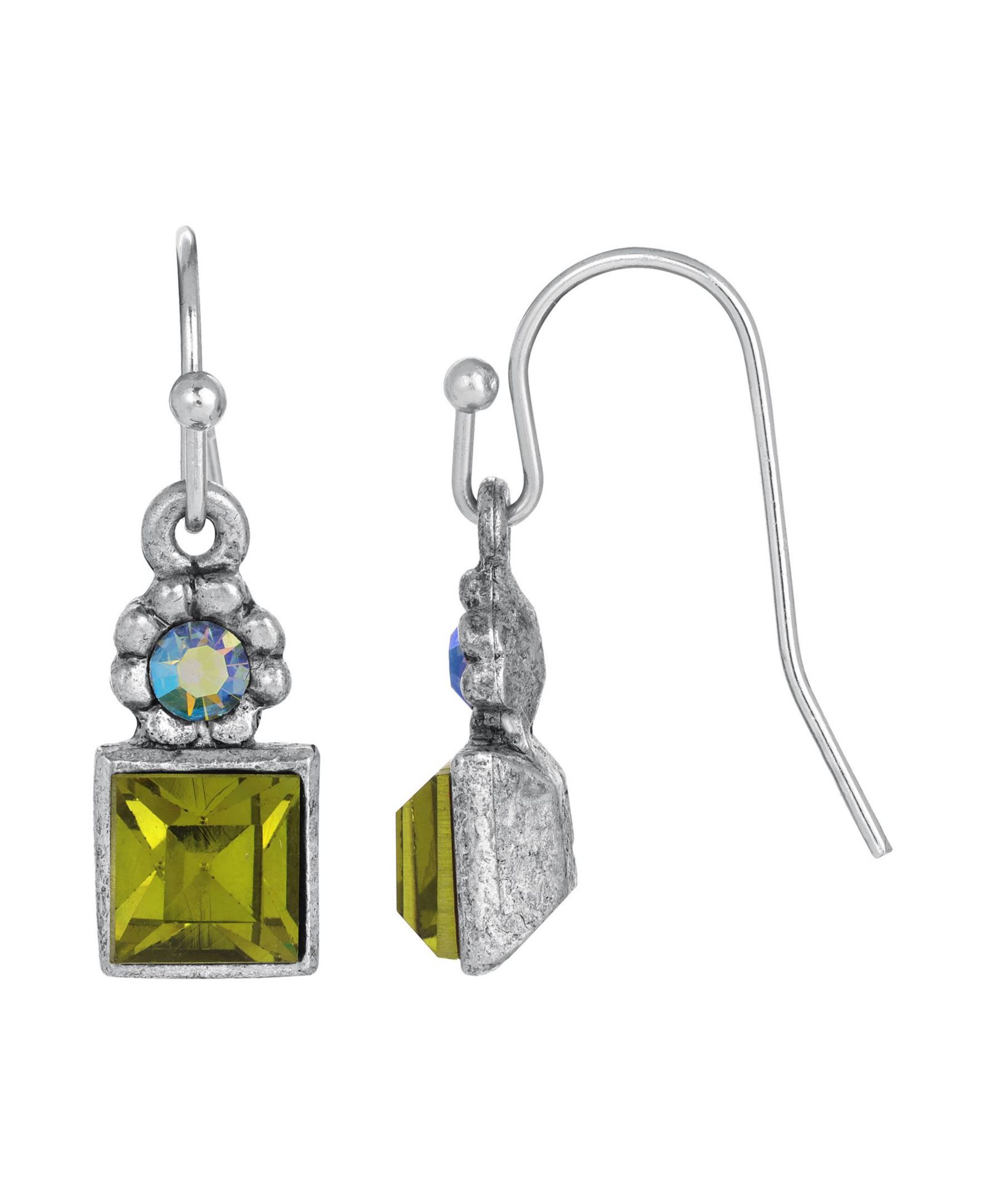 Серьги 2028 Olivine Wire
