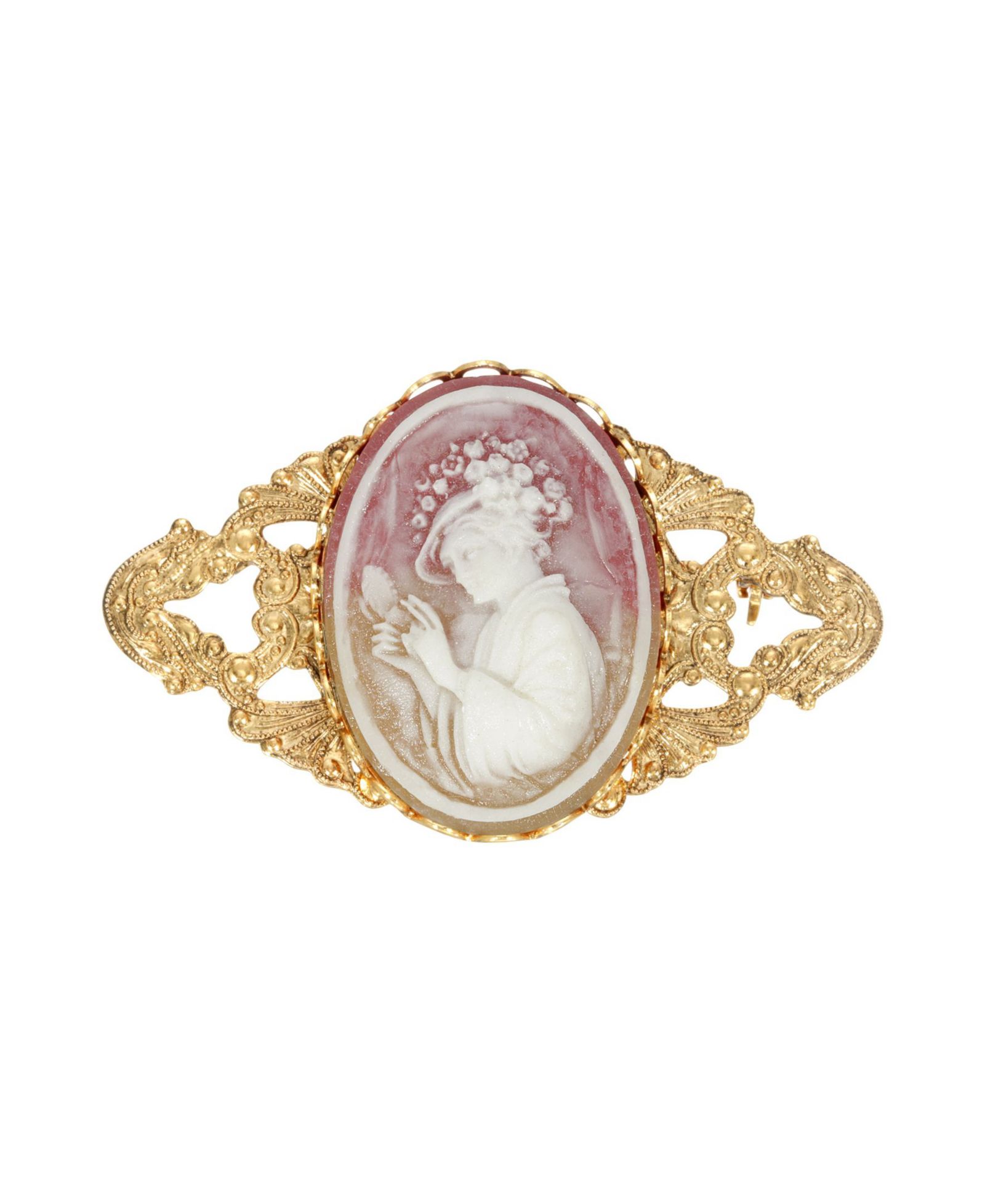 Брошь 2028 Gold-Tone Carnelian Bar