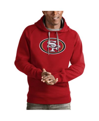 Худи Antigua Men's Scarlet San Francisco 49ers Victory Pullover