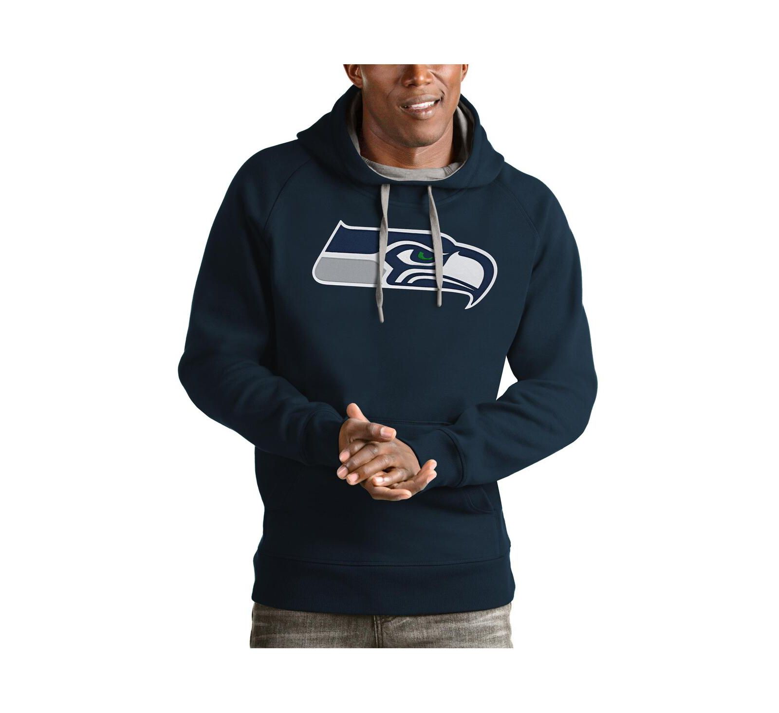 Мужское худи Antigua College Navy Seattle Seahawks Victory