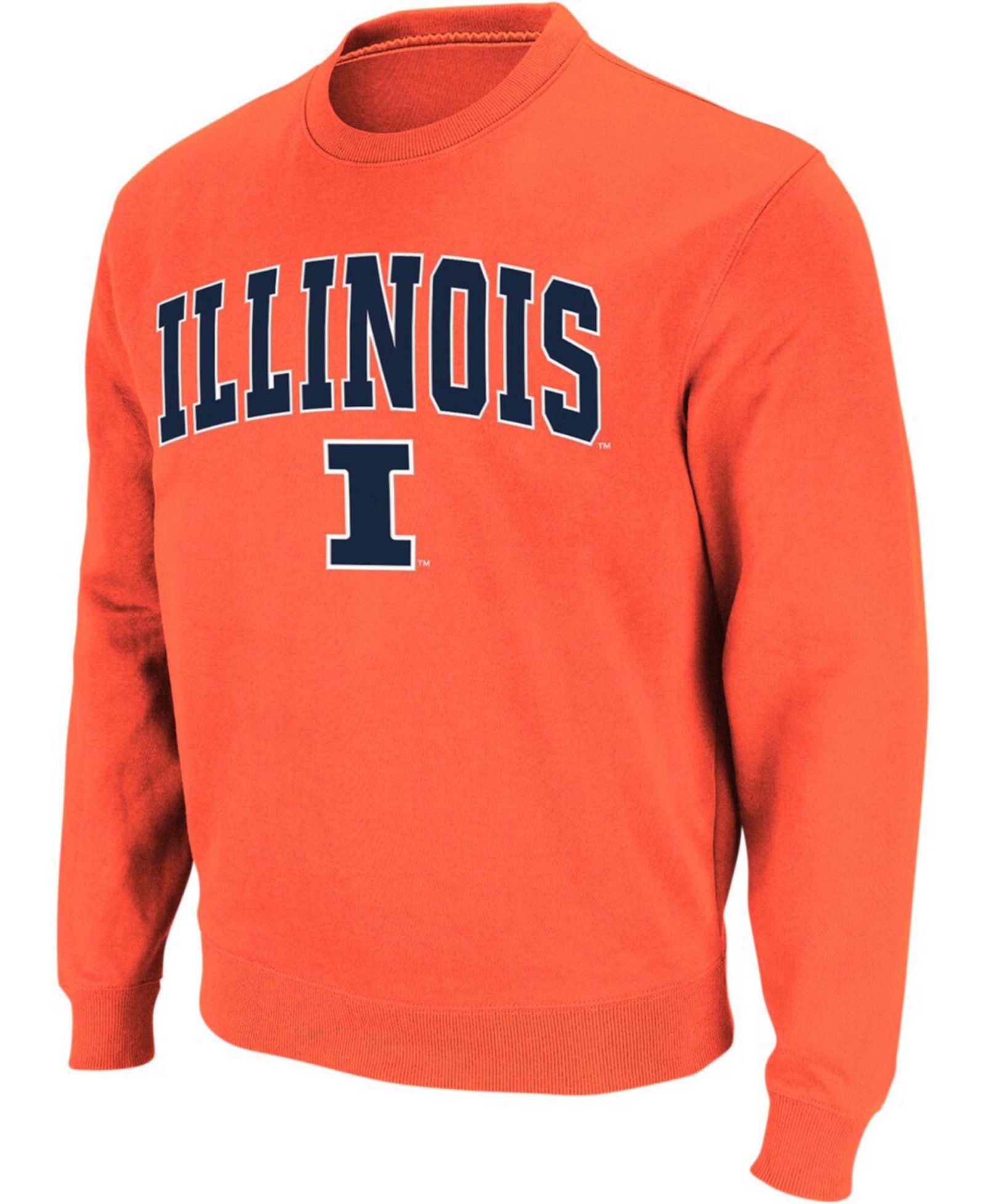 Мужская оранжевая толстовка Colosseum с логотипом Illinois Fighting Illini и круглым вырезом