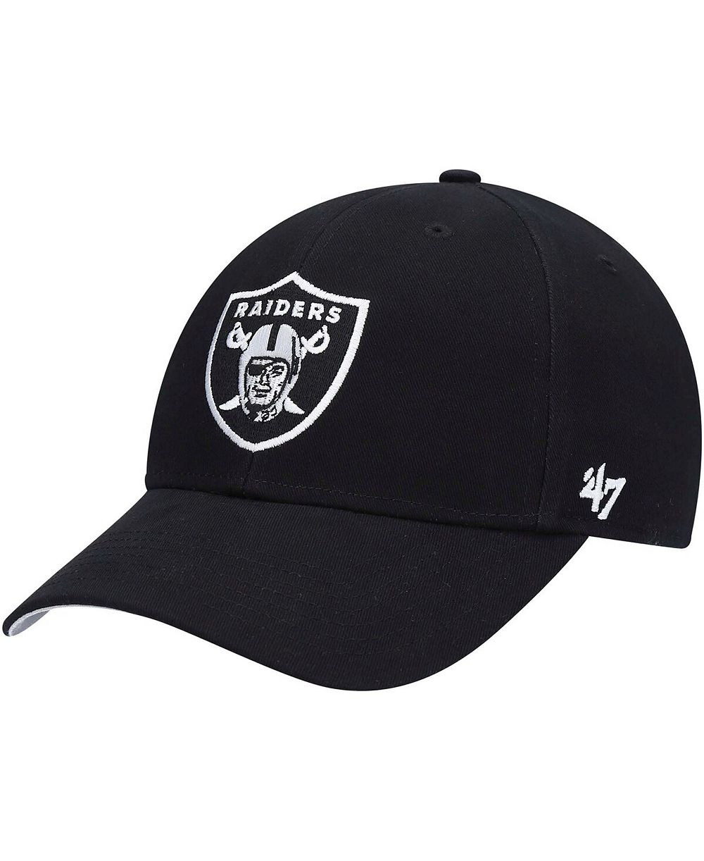 Кепка '47 Brand Las Vegas Raiders Basic MVP регулируемая для мальчиков и девочек Черная