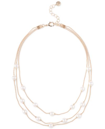 Charter Club Imitation Pearl Layered Necklace, 16" + 2" extender, Created for Macy's