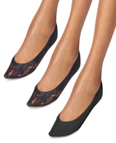 HUE® 3-Pk. Perfect Edge Combo Liner Socks