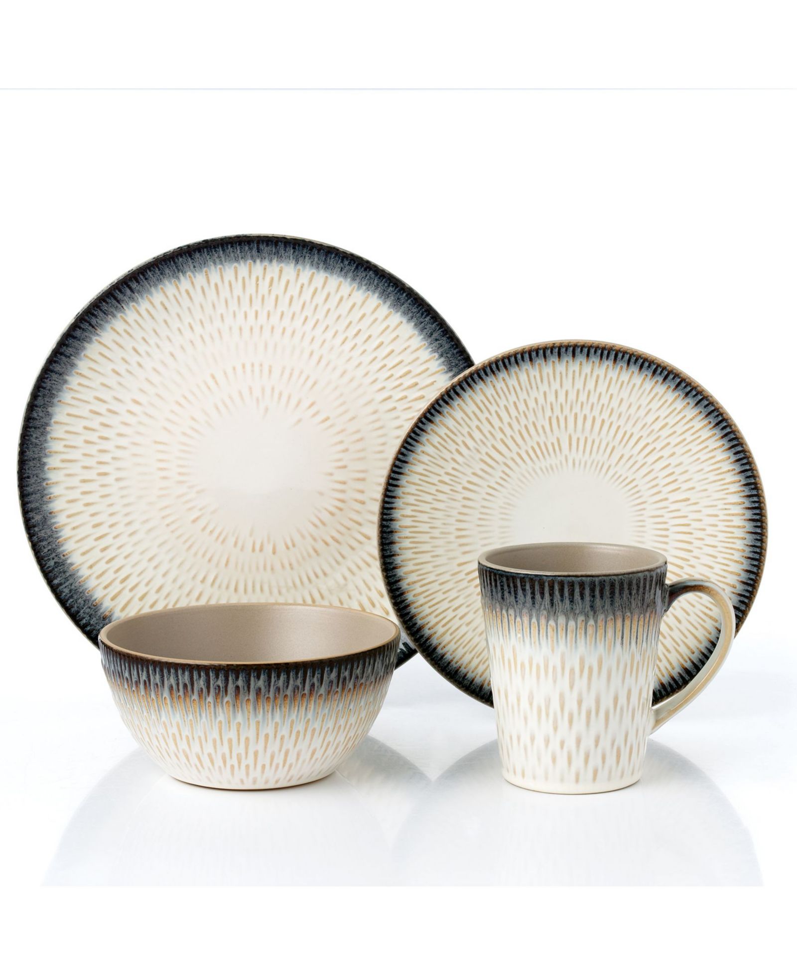 Lorren Home Trends Набор керамической посуды Stoneware, 16 предметов
