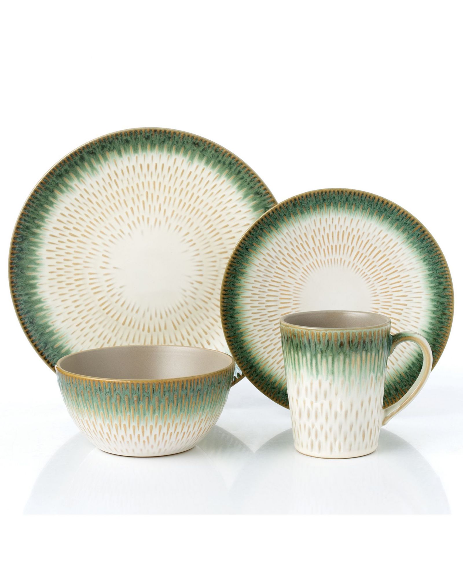 Набор керамической посуды Lorren Home Trends Stoneware Drop, 16 шт.
