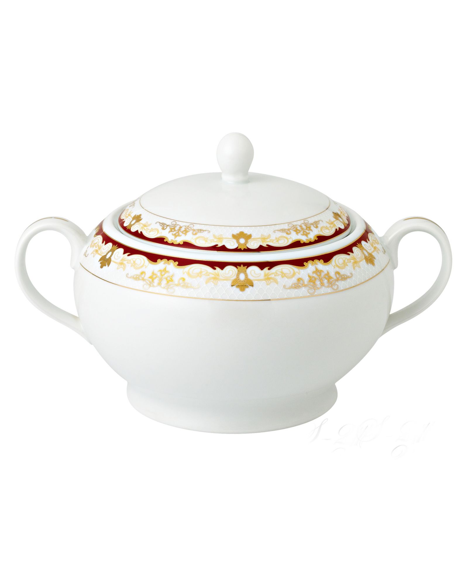Супница с крышкой Lorren Home Trends La Luna Collection New Bone China Mabel Design