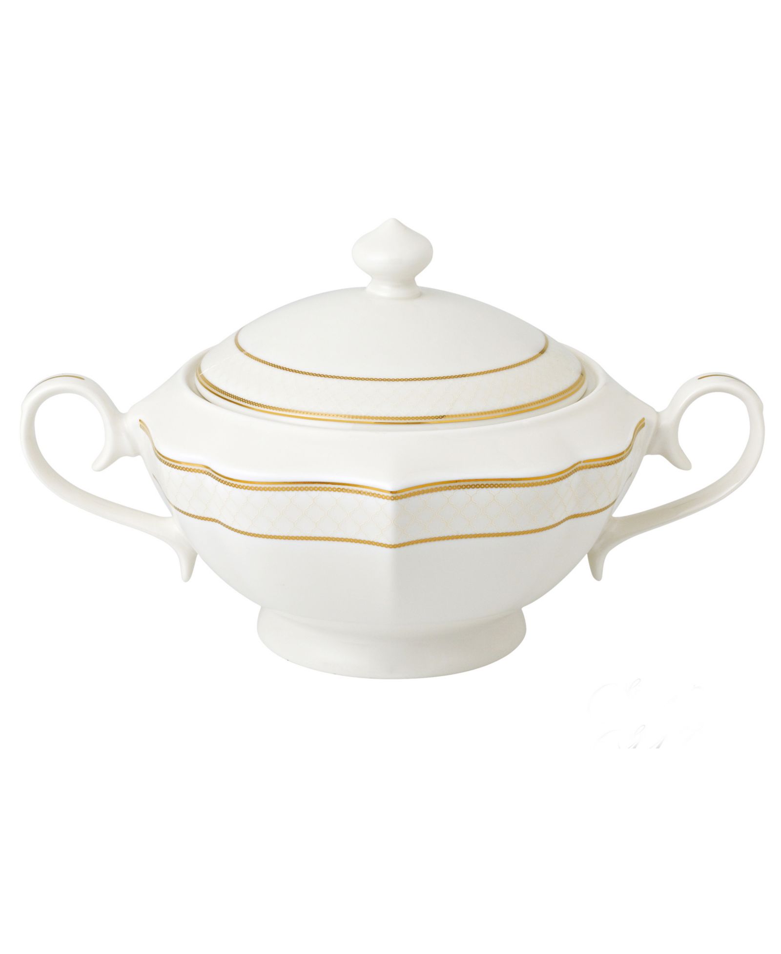 Супница с крышкой Lorren Home Trends La Luna Collection Bone China