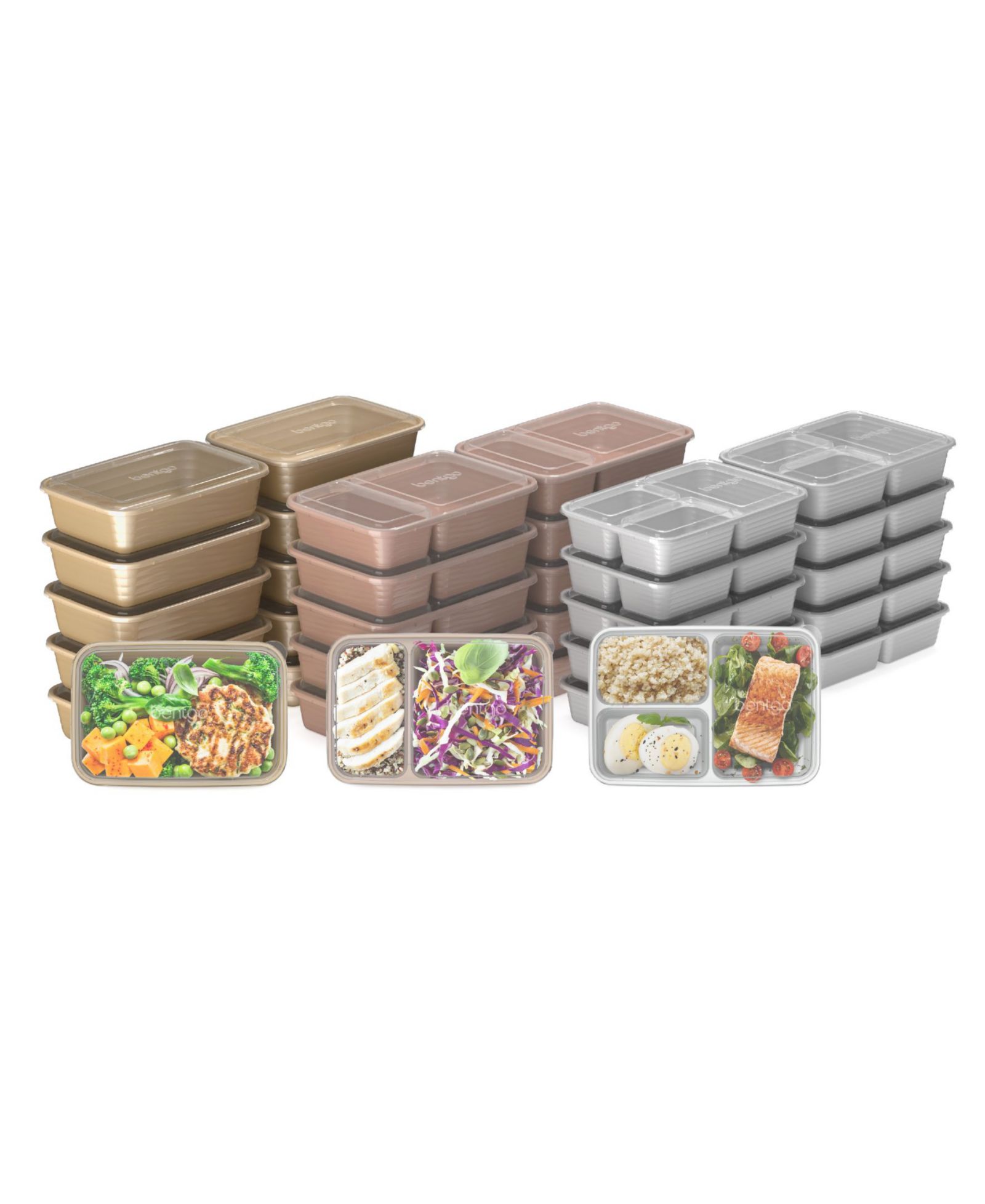 Набор для хранения продуктов Bentgo Prep Meal Prep Kit Gleam Metallic Collection, 60 предметов