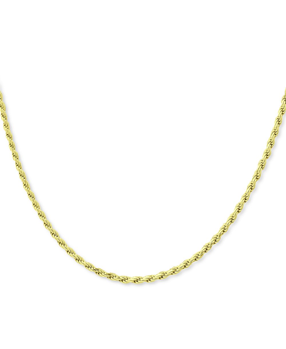 Giani Bernini ожерелье с цепью Rope Link 18" из стерлингового серебра с позолотой 18k