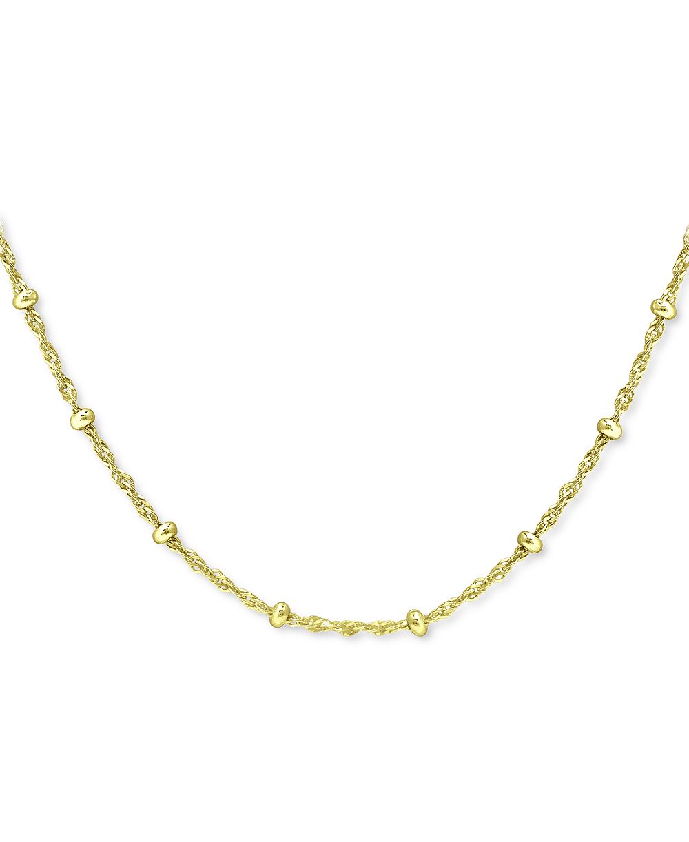 Ожерелье Giani Bernini Small Beaded Singapore 18" Chain из 18k Gold-Plated Sterling Silver