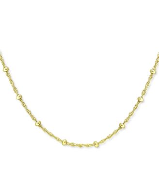Ожерелье Giani Bernini Small Beaded Singapore 18" Chain из 18k Gold-Plated Sterling Silver