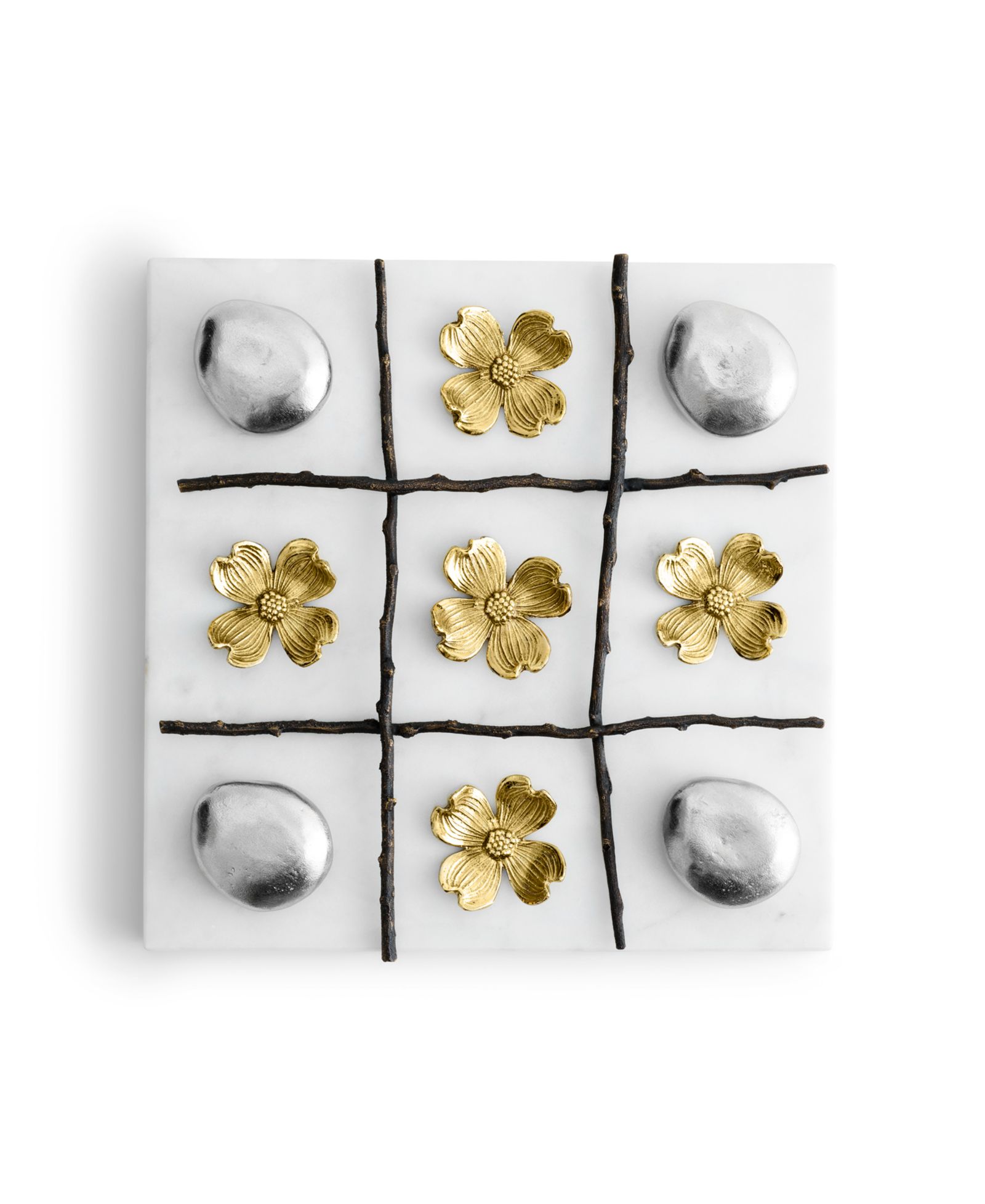 Игра Michael Aram Dogwood Tic Tac Toe, 9" x 9"