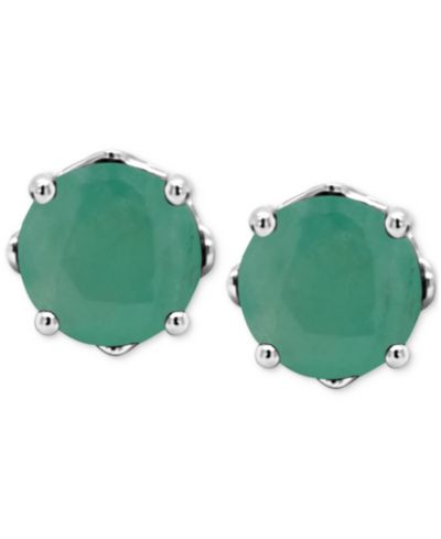 Sapphire Solitaire Stud Earrings (1-1/5 ct. t.w.) in Sterling Silver (Also in Ruby & Emerald)
