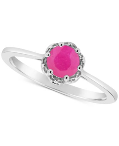Кольцо с изумрудом (5/8 ct. t.w.) в стерлинговом серебре