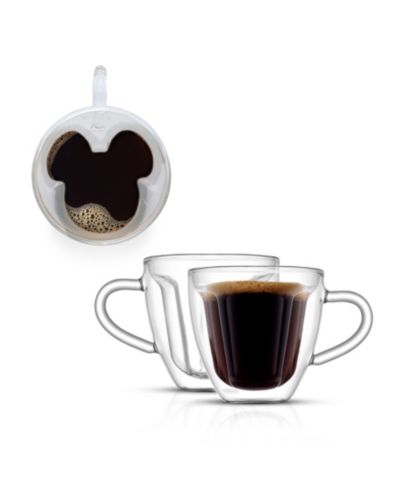JoyJolt Disney Mickey Mouse 3D чашки для эспрессо, набор из 2 шт.