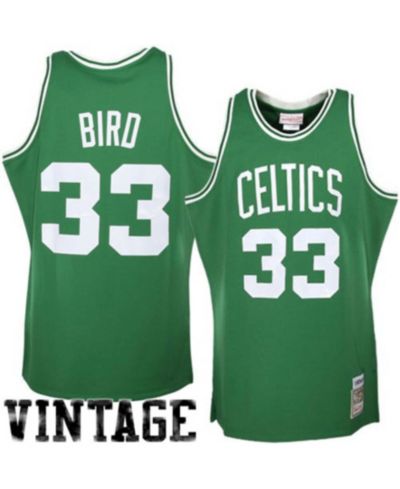 Мужская джерси Boston Celtics 1985/86 Hardwood Classics Authentic Larry Bird Kelly Green