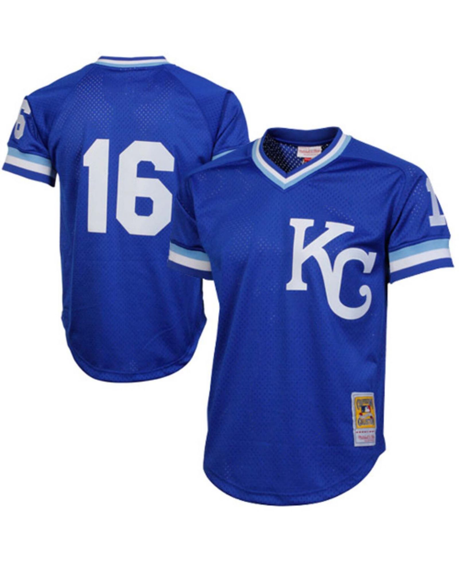 Мужская джерси Mitchell & Ness Bo Jackson Kansas City Royals Royal 1989 Authentic Cooperstown Collection Batting Mesh Practice