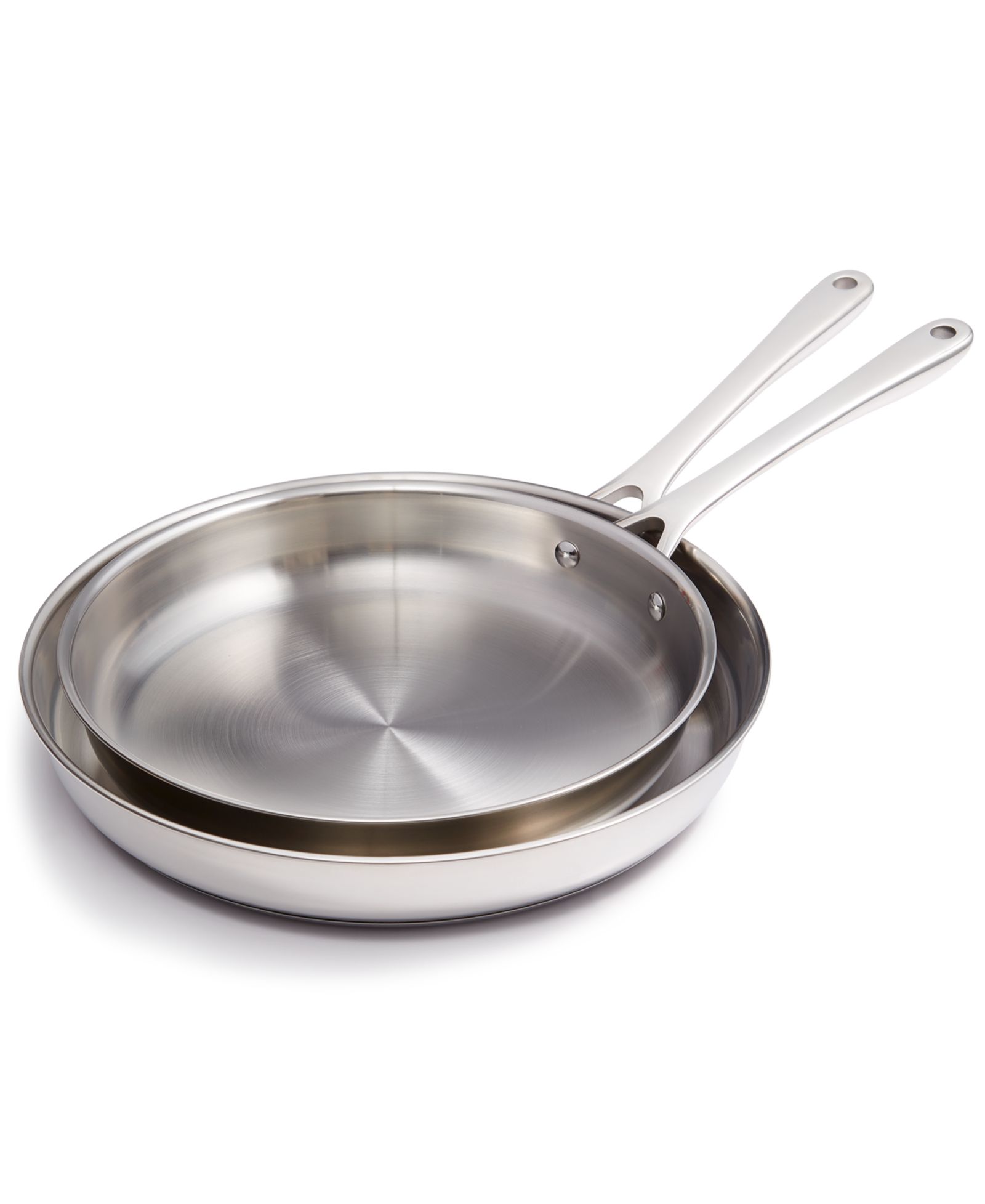 The Cellar Stainless Steel 10" & 12" Open Fry Pan, Set of 2, Exclusively at Macy’s
