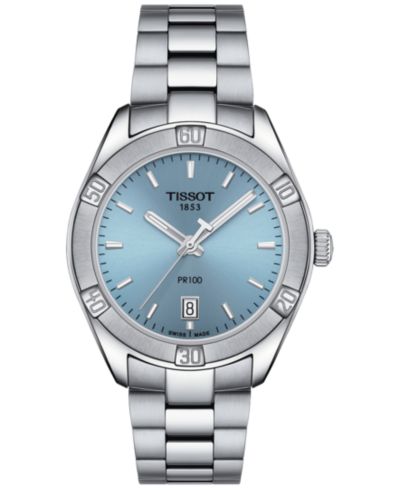 Женские часы Tissot PR 100 Lady Sport, стальной браслет, 36mm