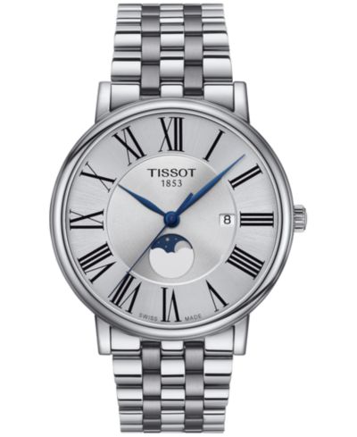 Мужские часы Tissot Carson Premium Gent Moonphase Stainless Steel Bracelet, 40mm