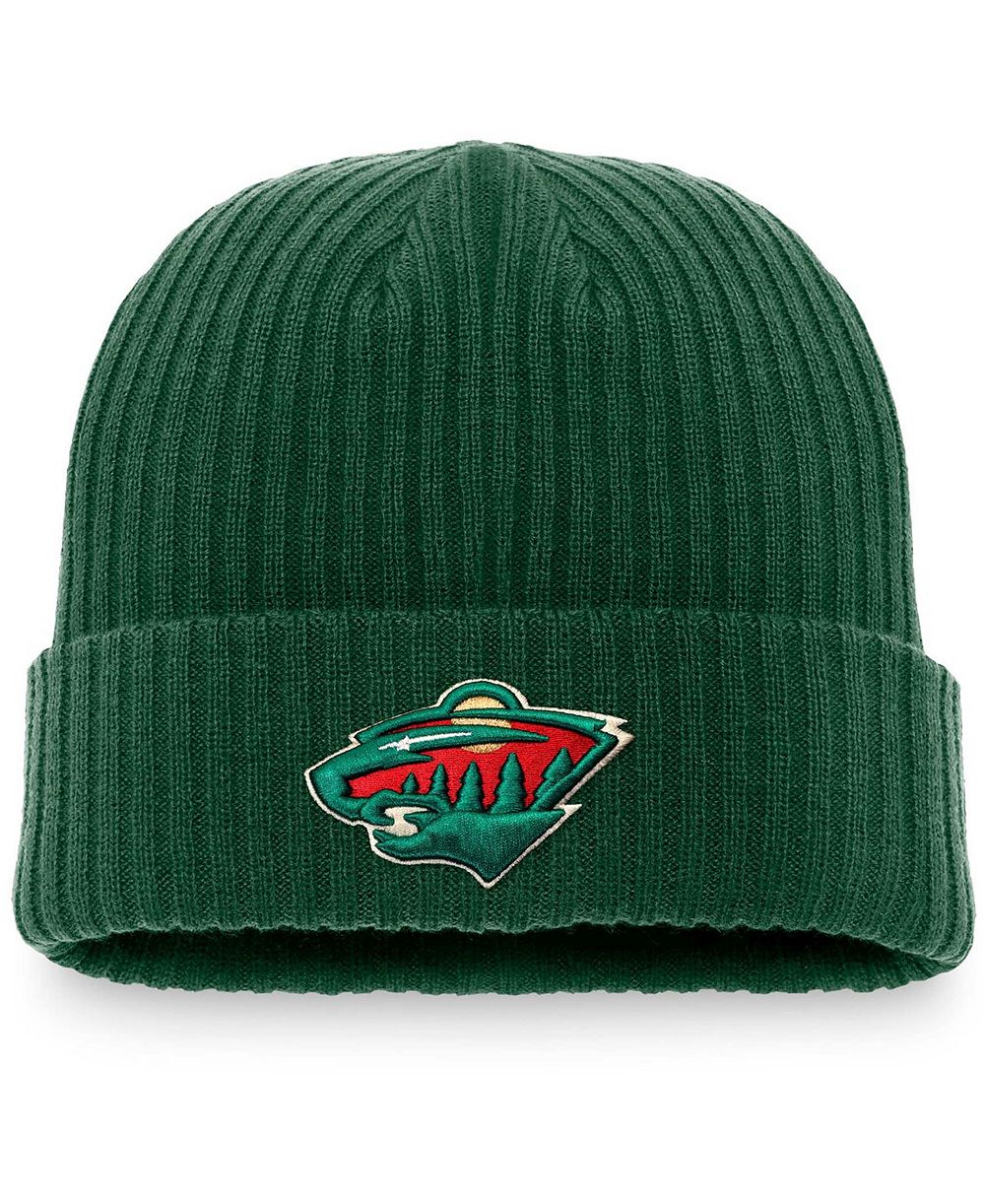 Men's Kelly Green Minnesota Wild Core Primary Logo Cuffed Knit Hat