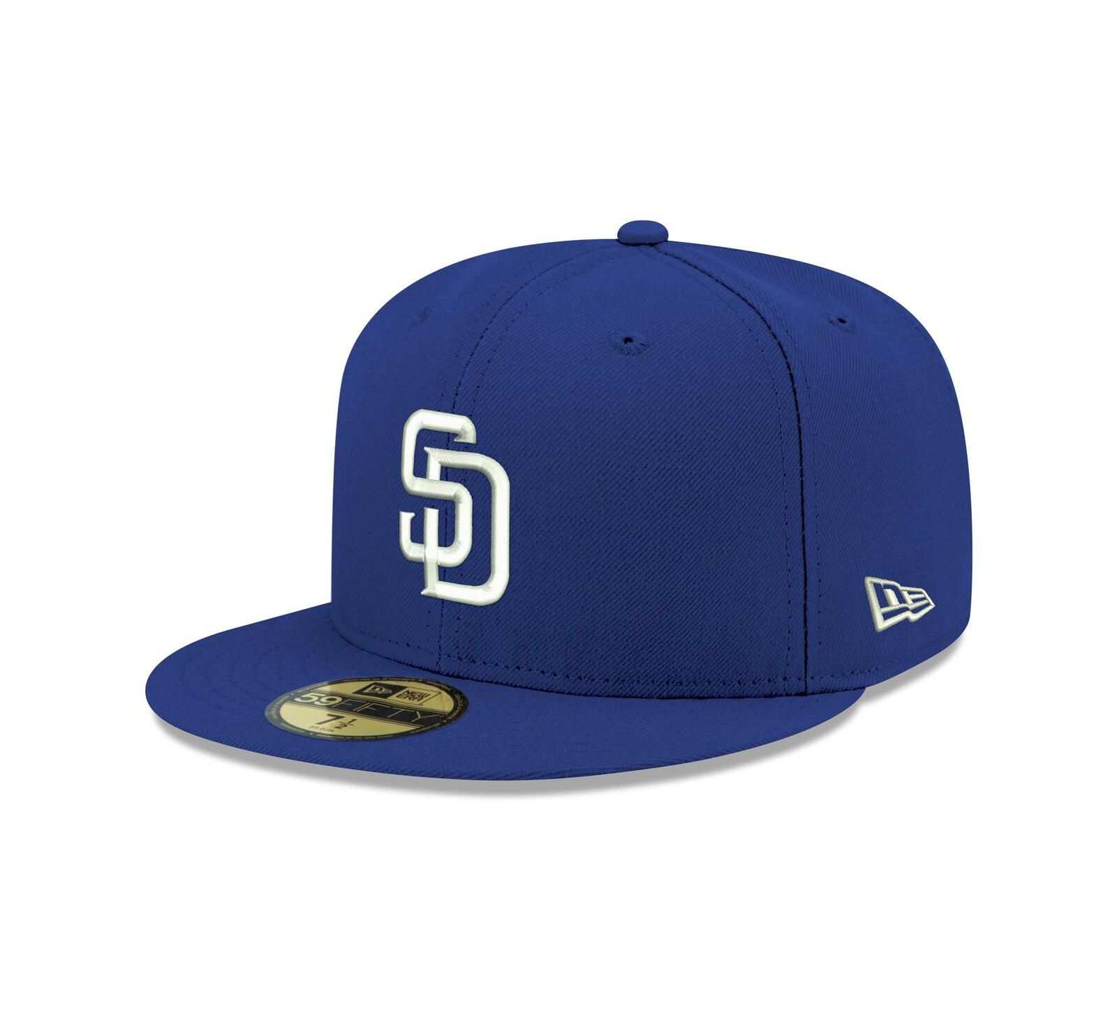 Men's Royal San Diego Padres Logo White 59FIFTY Fitted Hat