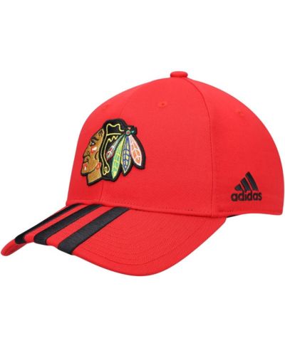 Кепка adidas Men's Red Chicago Blackhawks Locker Room Three Stripe Adjustable Hat