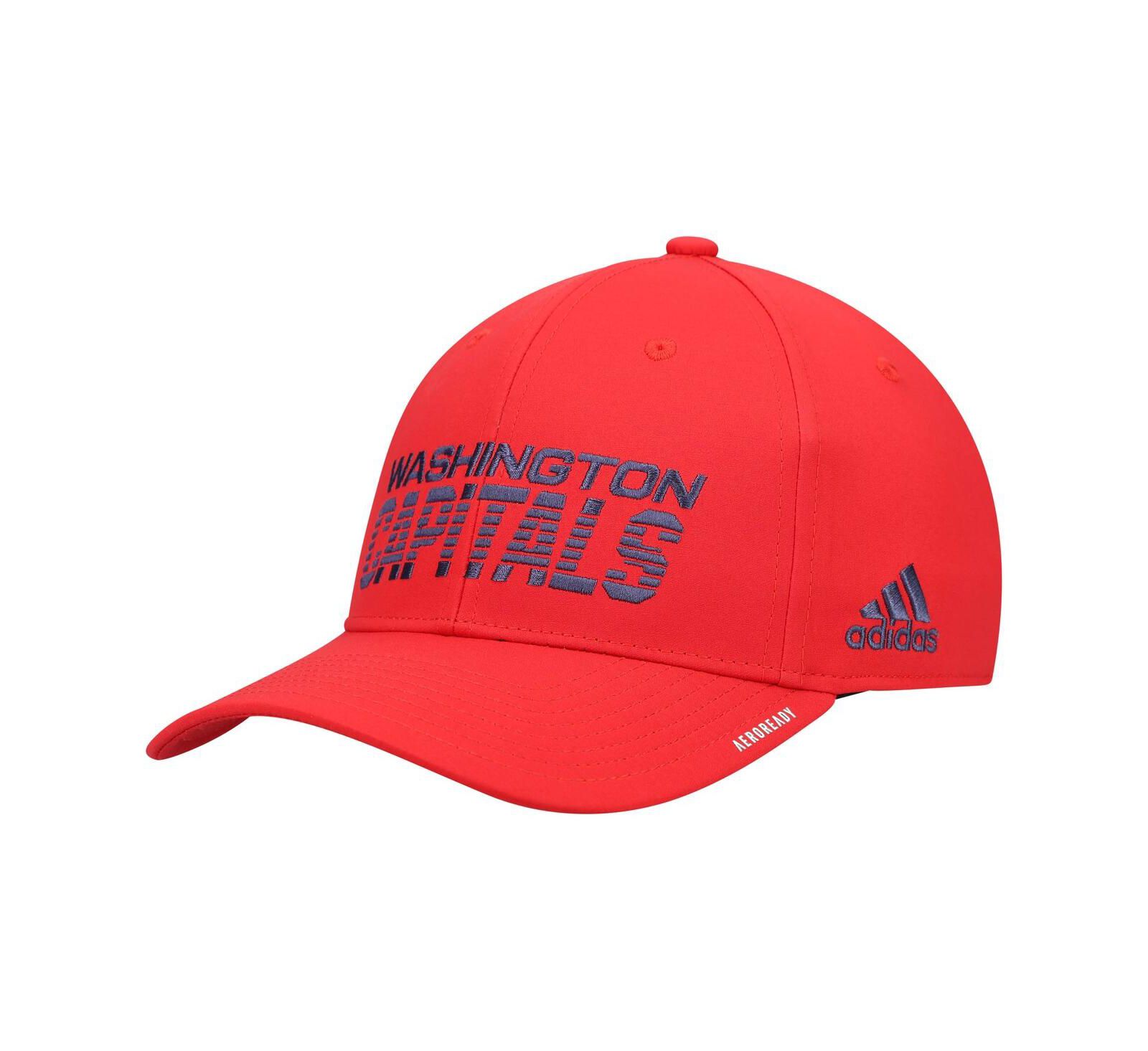 Men's Red Washington Capitals 2021 Locker Room AEROREADY Flex Hat