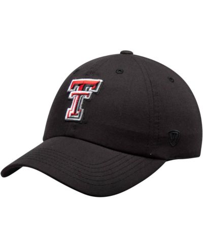 Мужская регулируемая кепка Top of the World Black Texas Tech Red Raiders Primary Logo Staple