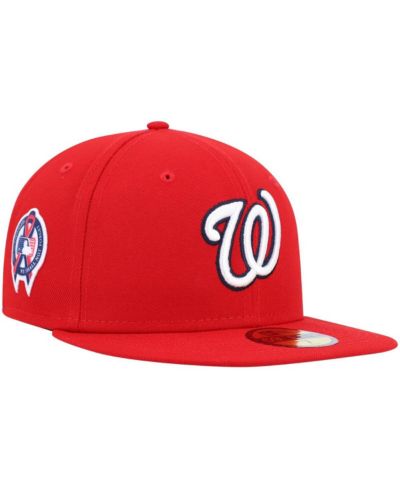 Бейсболка New Era Men's Red Washington Nationals 9/11 Memorial Side Patch 59FIFTY Fitted
