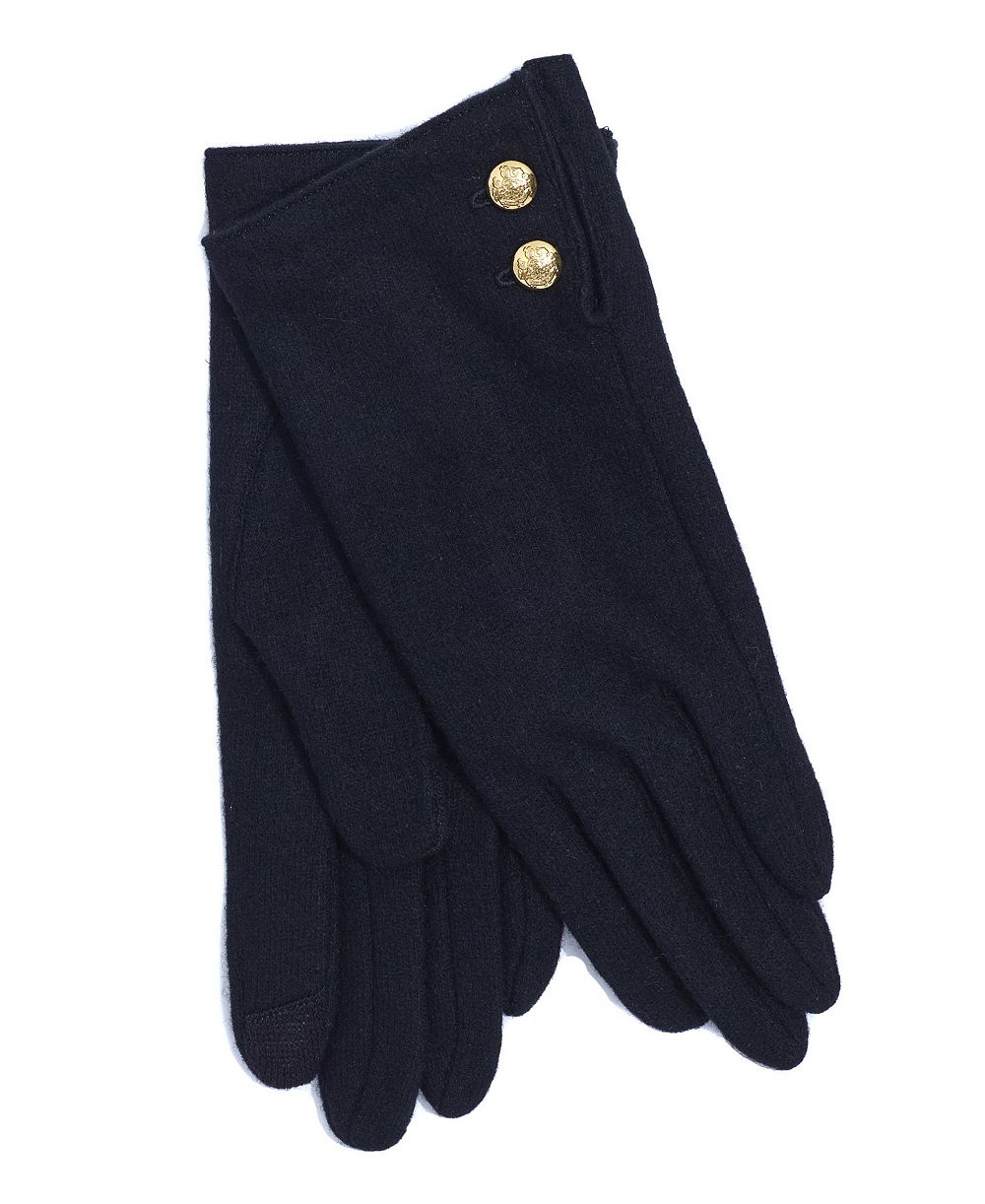 Lauren Ralph Lauren Two Button Cashmere Blend Touch Gloves