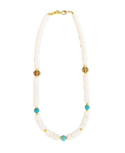 Porus Necklace with Faux Turquiose Stone