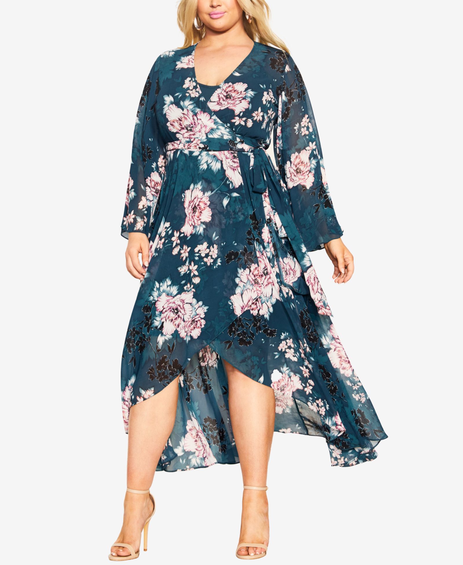 CITY CHIC Платье макси Jade Blossom Plus Size