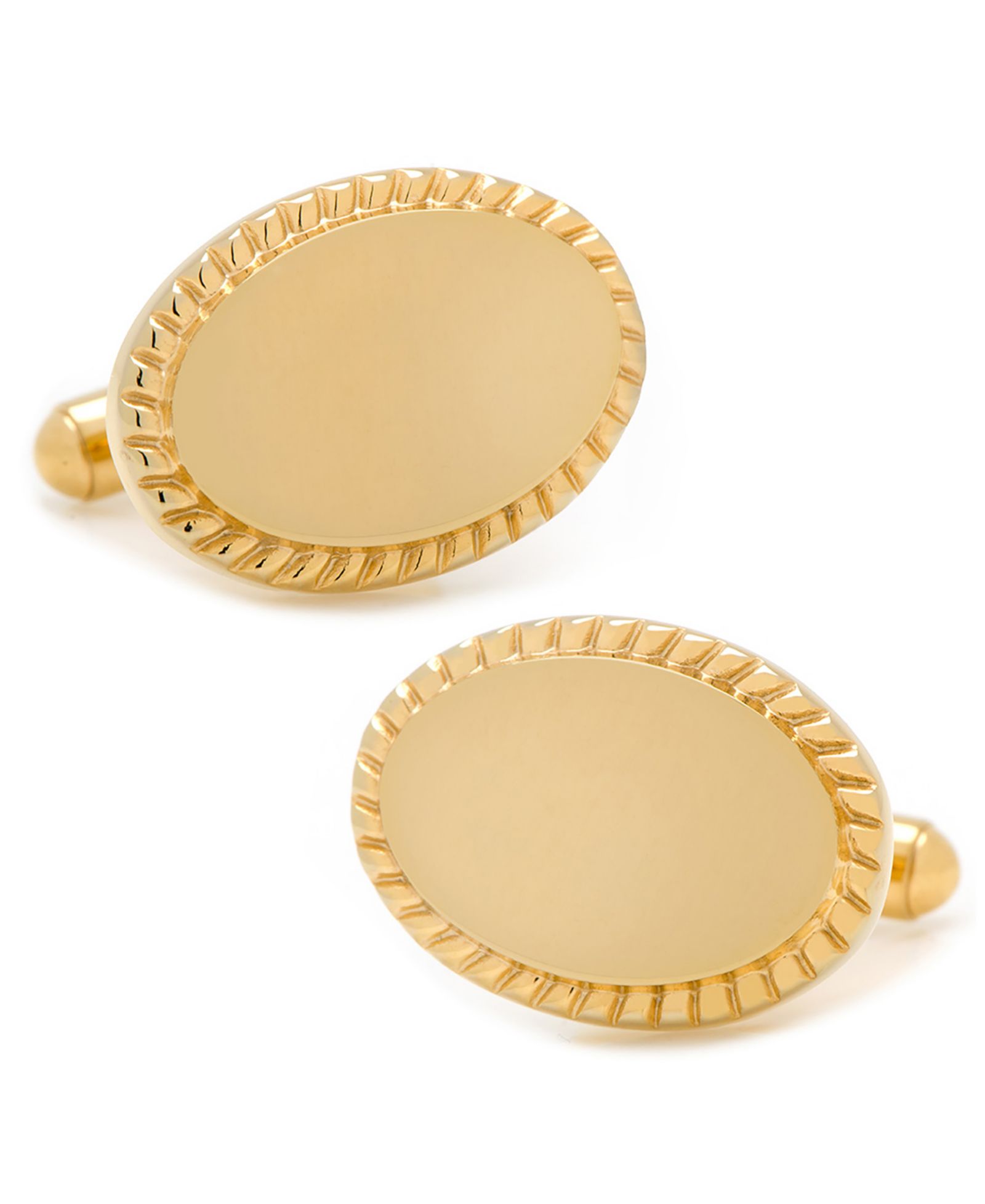 Запонки Cufflinks Inc. Ox and Bull Trading Co. Rope Border Oval Engravable