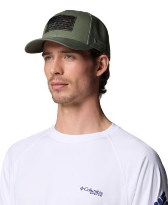 Мужская кепка Columbia Men's Royal and White PFG Fish Flag COOLMAX Trucker Snapback Hat