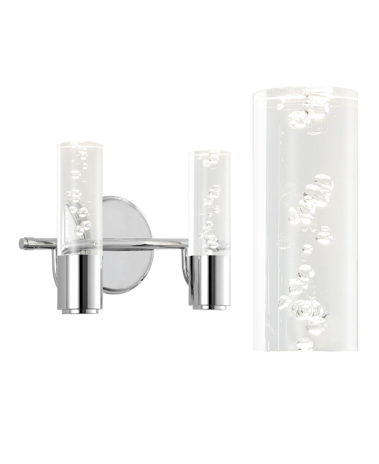 Bolha 2-Light Minimalist Modern Bubble Integrated LED Vanity Light