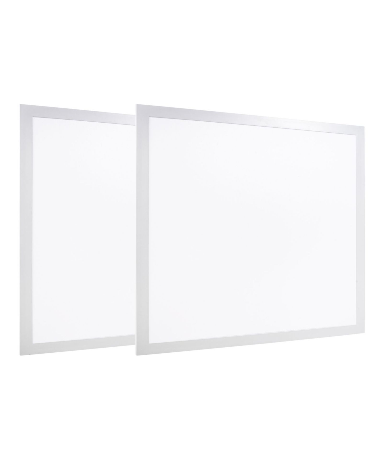 40-Watt Dimmable Integrated LED Flat Panel Flush Mount Light with 4400 Lumens 5000K, Set of 2