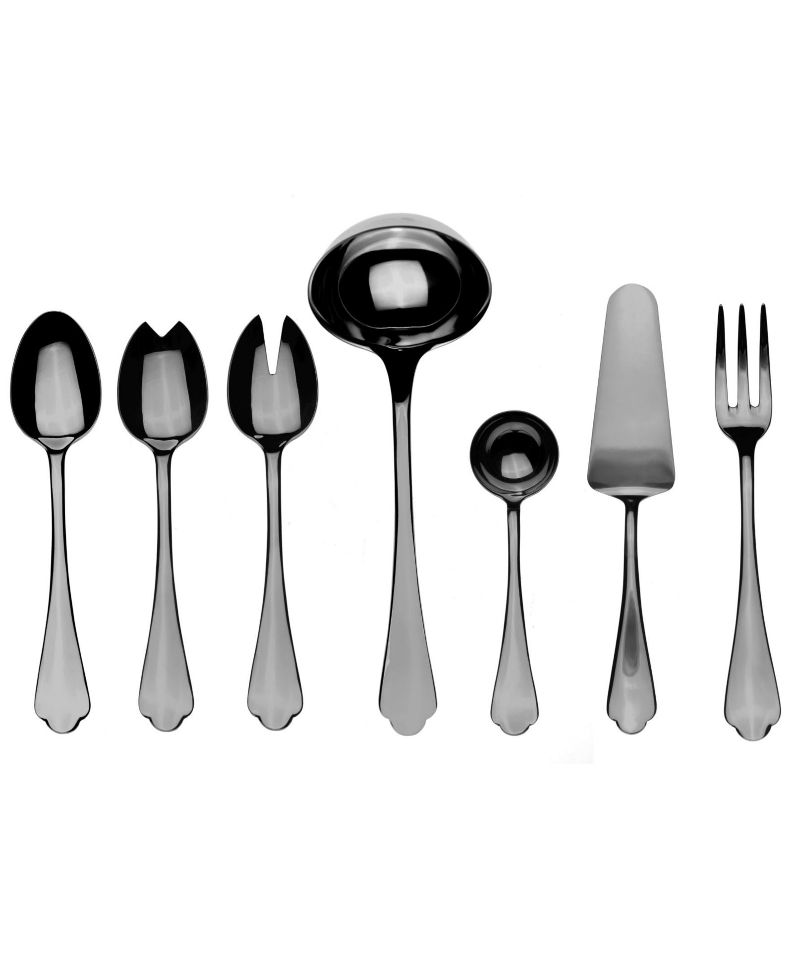 Набор для сервировки Dolce Vita Mirror Oro Nero Serve Set, 7 Piece