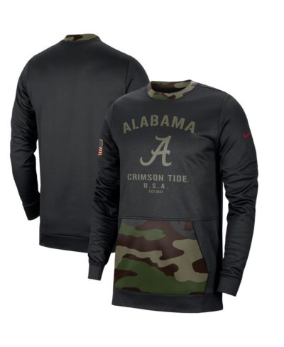 Толстовка Nike Men's Black Alabama Crimson Tide Military-Inspired Performance Pullover